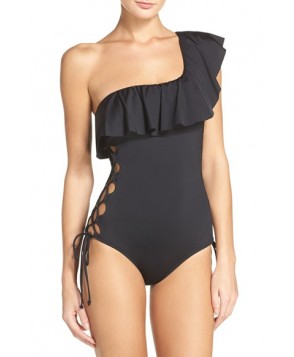 Laundry By Shelli Segal One-Shoulder One-Piece Swimsuit