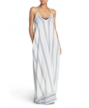 Elan V-Back Cover-Up Maxi Dress  - White