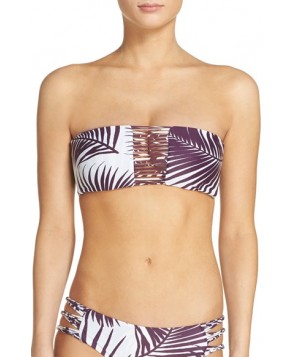 Mikoh Sunset Bandeau Bikini Top - White