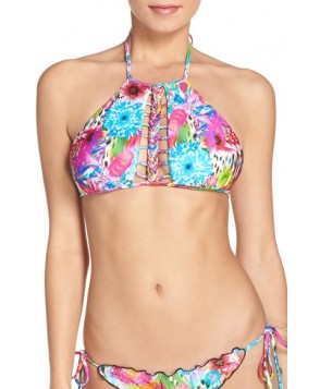 Luli Fama High Neck Bikini Top