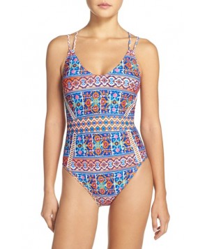 La Blanca Corsica Tile One-Piece Swimsuit  - Orange