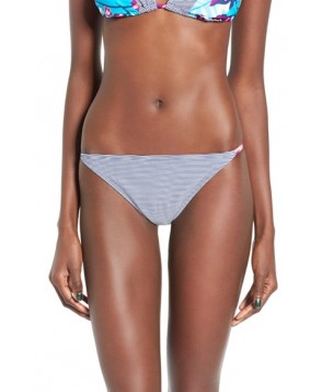 Roxy Line It Up Cheeky Bikini Bottoms  - White