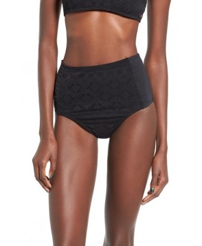 Roxy Cozy & Soft High Waist Bikini Bottoms  - Black