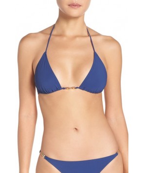 Tory Burch Gemini Link String Bikini Top - Blue