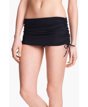 La Blanca Skirted Hipster Bikini Bottoms  - Black