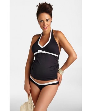 Pez D'Or Maternity Tankini Swimsuit - Black