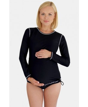 Mermaid Maternity Long Sleeve Upf 50+ Rashguard Swim Shirt