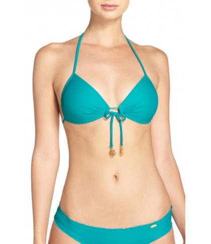 Luli Fama Push-Up Bikini Top - Green
