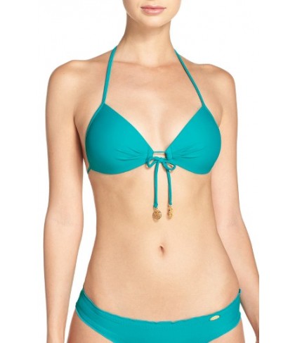 Luli Fama Push-Up Bikini Top  - Green