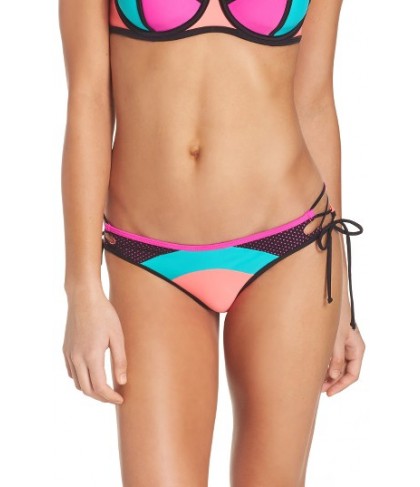 Body Glove Borderline Side Tie Bikini Bottoms - Coral