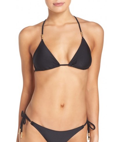 Vix Swimwear Lucy Bikini Top Size D - Black