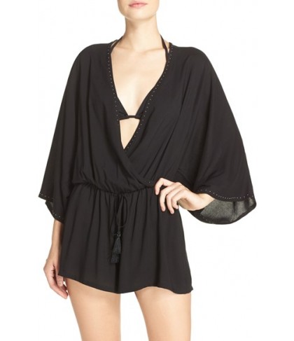 Vince Camuto Cover-Up Romper /Large - Black