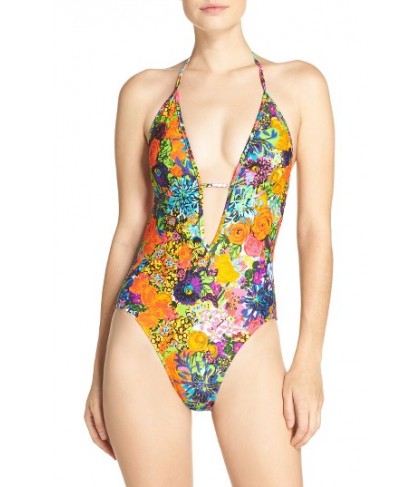 Milly Acapulco One-Piece Swimsuit Size Petite - Orange