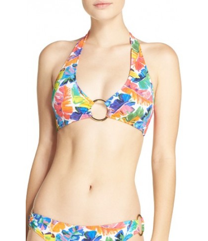  Milly Santorini Halter Bikini Top, Size Petite - None