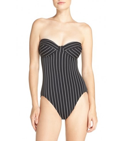 Vince Camuto Underwire One-Piece Swimsuit  - Black