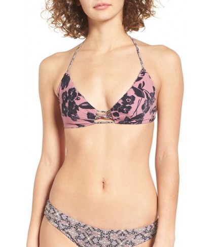 O'Neill Luna Print Reversible Bikini Top  - Pink