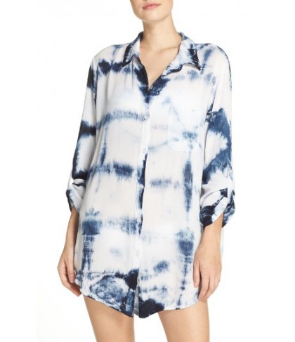 Green Dragon Big Sur Cover-Up Shirt  - Blue