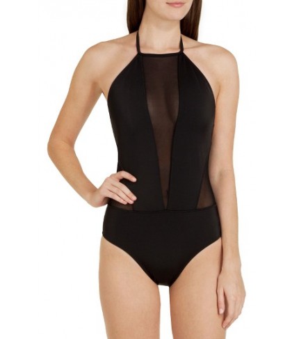 Ted Baker London Halter One-Piece Swimsuit - Black