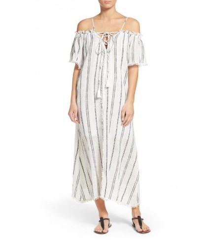 Red Carter Cold Shoulder Cover-Up Dress - Ivory