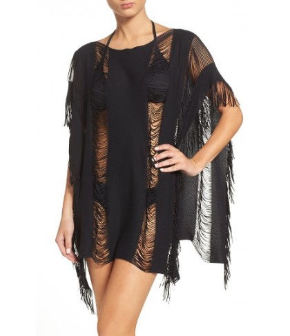 Maaji Coconut Flavor Cover-Up Poncho Size One Size - Black