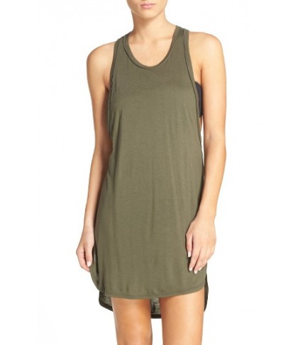 Leith Racerback Cover-Up Tank Dress - Green