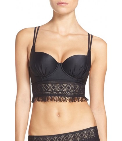 Blush By Profile Longline Underwire Bikini Top  E (DD US) - Black