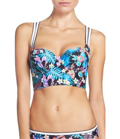 Blush By Profile Island Hopping Underwire Bikini Top  F (DDD US) - Grey