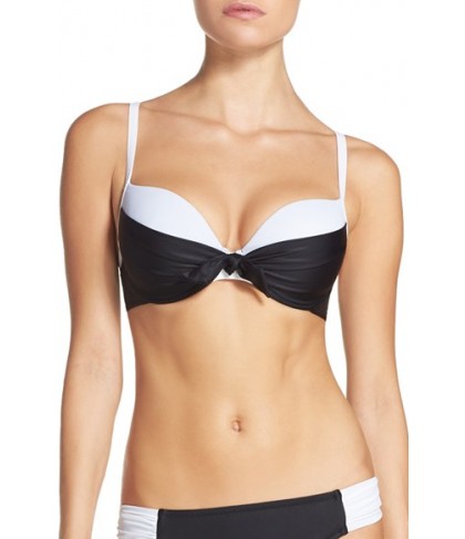 Blush By Profile Underwire Bikini Top  D - Black