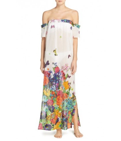  Milly Aruba Cover-Up Maxi Dress, Size Petite - White