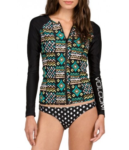 Volcom Instinct Print Rashguard  - Black