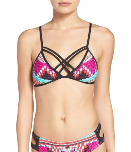 The Bikini Lab Bazket Case Bikini Top  - Purple