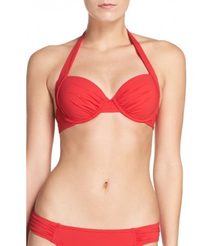 Tommy Bahama Underwire Halter Bikini Top8C - Red