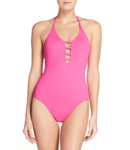 La Blanca Caged Strap One-Piece Swimsuit  - Pink