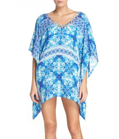 La Blanca Cover-Up Caftan/X-Large - Blue