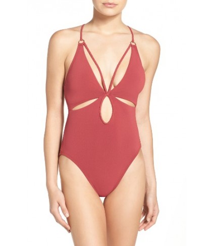 Robin Piccone Ava One-Piece Swimsuit  - Red