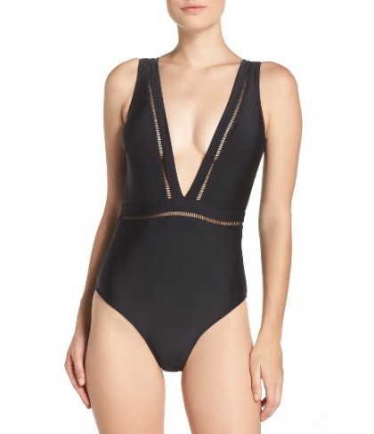 Ted Baker London Plunge One Piece Swimsuit