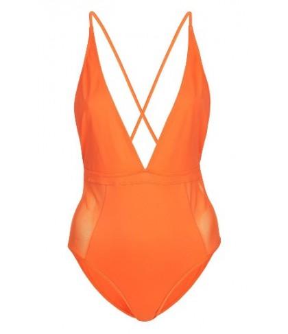 Topshop Cindy One-Piece Swimsuit  US  - Red