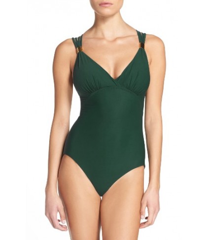 Amoressa Strappy One-Piece Swimsuit - Green