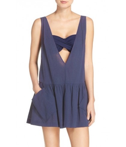 Milly Cotton Cover-Up Dress  - Blue