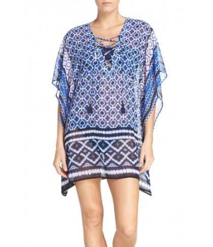 Tommy Bahama Shibori Cover-Up Tunic/Medium - Blue