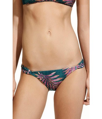 Vix Swimwear Leaves Loop Bikini Bottoms - Green