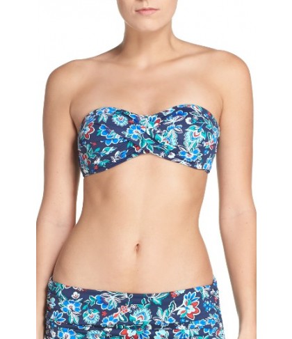 Tommy Bahama Folk Floral Bandeau Bikini Top