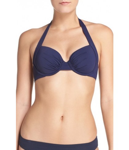 Tommy Bahama Underwire Halter Bikini Top8D - Blue