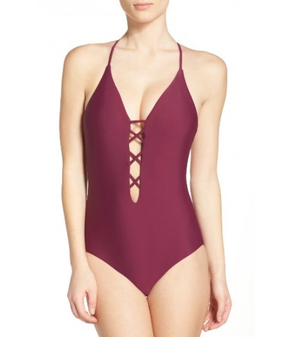 Bca Move Along One-Piece Swimsuit - Burgundy