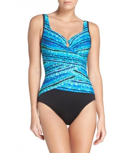 Miraclesuit Night Lights Escape Underwire One-Piece Swimsuit - Blue