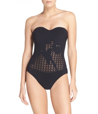 Profile By Gottex Rambling Rose One-Piece Swimsuit - Black