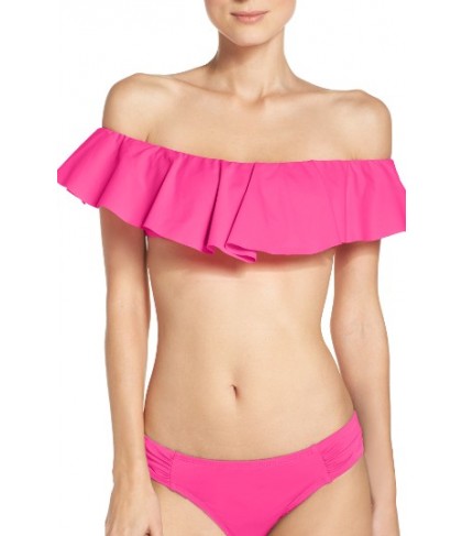 Trina Turk Flutter Bandeau Bikini Top - Pink