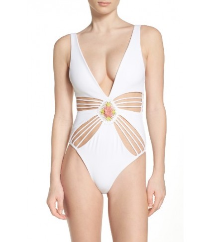 Isabella Rose French Pastry One-Piece Swimsuit - White