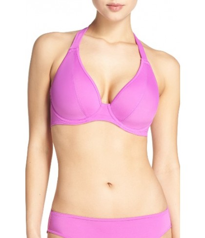 Freya Remix Underwire Halter Bikini Top0FF (5D US) - Purple