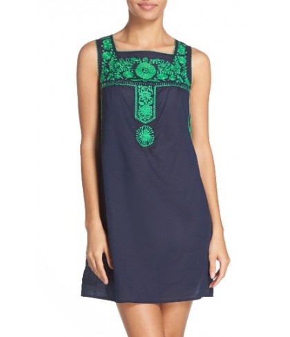 Tory Burch Amira Embroidered Cover-Up Dress